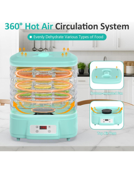 Deshidratadora de Alimentos Prenafla 6 Bandejas 200W Digital