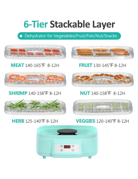 Deshidratadora de Alimentos Prenafla 6 Bandejas 200W Digital