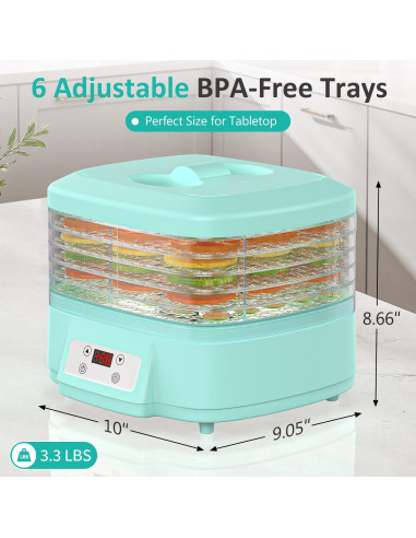 Deshidratadora de Alimentos Prenafla 6 Bandejas 200W Digital