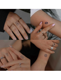 30 Hojas Tatuajes Temporales FUNTATTOO Mini Stickers 480 Diseños 2