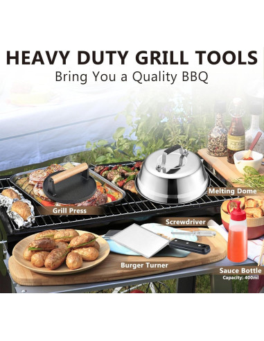 Kit de Accesorios para Plancha Joyfair 5 Piezas BBQ