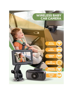 Cámara de coche inalámbrica NUOTUN 4.3'' HD 1080P con visión nocturna 2