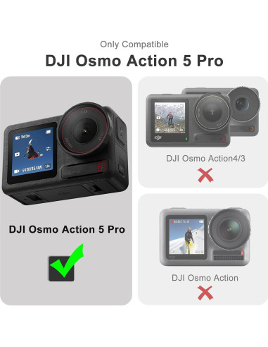 Protector de Pantalla y Lente FitStill para DJI Osmo Action 5 Pro - 3 Piezas, Dureza 9H, Sin Burbujas