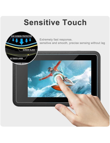 Protector de Pantalla y Lente FitStill para DJI Osmo Action 5 Pro - 3 Piezas, Dureza 9H, Sin Burbujas