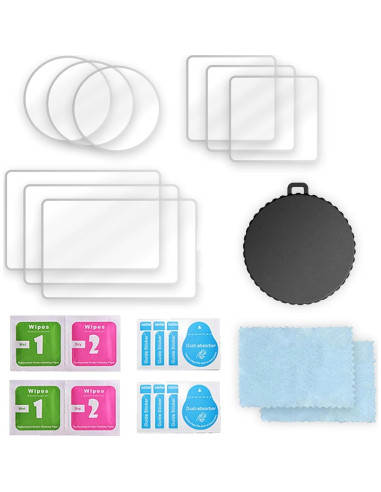 Protector de Pantalla y Lente FitStill para DJI Osmo Action 5 Pro - 3 Piezas, Dureza 9H, Sin Burbujas