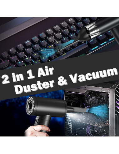 Aspiradora Inalámbrica 2 en 1 Hosslearlear XR-400 7500mAh - Negro