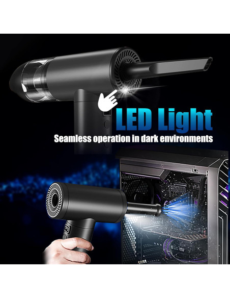 Aspiradora Inalámbrica 2 en 1 Hosslearlear XR-400 7500mAh - Negro