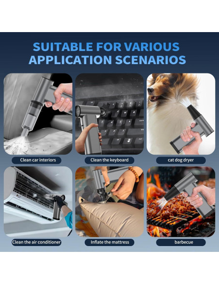 Soplador de aire comprimido iRonthunder 180000RPM recargable Soplador de aire comprimido iRonthunder 180000RPM recargable