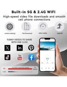 Cámara Doble 2K+1080P Baideluo con WiFi y Tarjeta 32GB 2