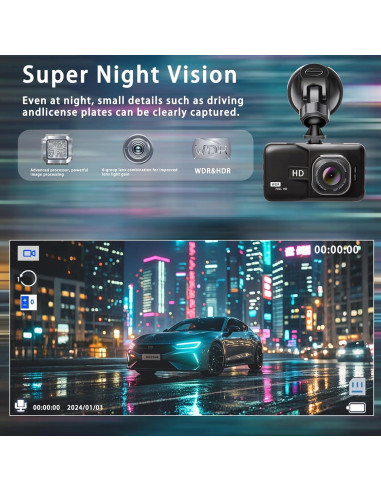 Cámara Doble 2K+1080P Baideluo con WiFi y Tarjeta 32GB