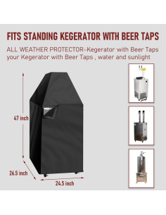 Cubierta Impermeable para Kegerator Vainlley YG32 62.2x67.3x119.4cm 2
