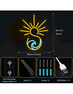 Cartel Neón LED MissAudrey Amanecer Atardecer con Temporizador 2
