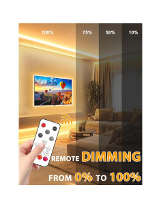 Tira de Luces LED COB Lamomo 5m Blanca Cálida Regulable 2