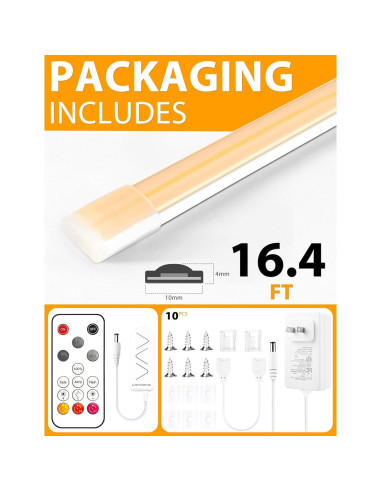 Tira de Luces LED COB Lamomo 5m Blanca Cálida Regulable