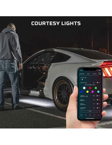 Kit de Iluminación LEDGlow Bajo Carro 4 Piezas Bluetooth Multicolor