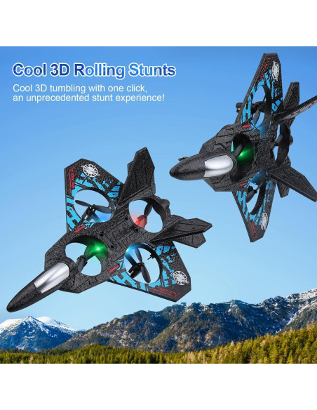 Avión RC Beffkkip L0712 Control Remoto 35.3cm Azul