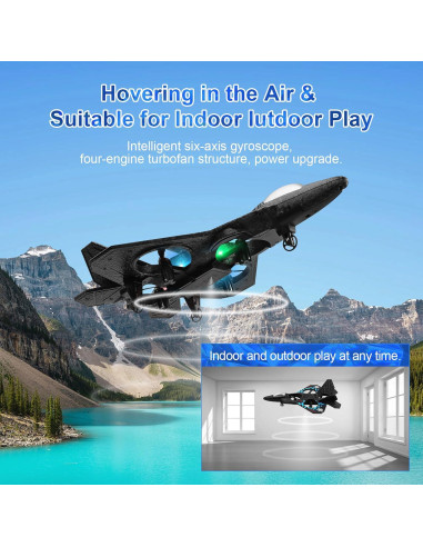 Avión RC Beffkkip L0712 Control Remoto 35.3cm Azul