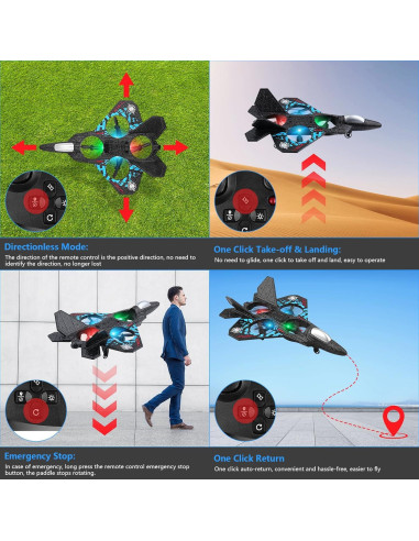 Avión RC Beffkkip L0712 Control Remoto 35.3cm Azul