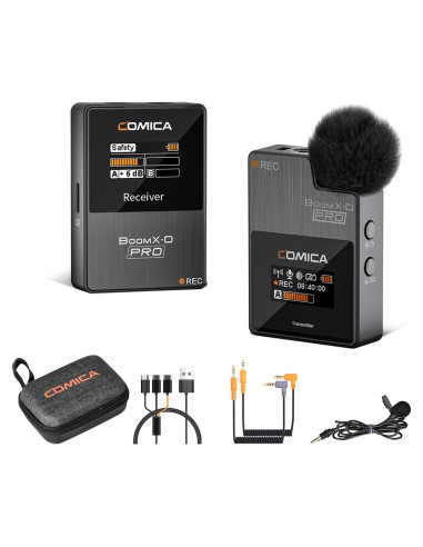 Micrófono Lavalier Inalámbrico Comica BoomX-D1 PRO 16GB