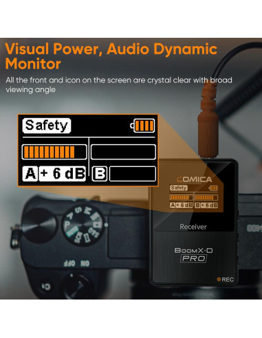 Micrófono Lavalier Inalámbrico Comica BoomX-D1 PRO 16GB