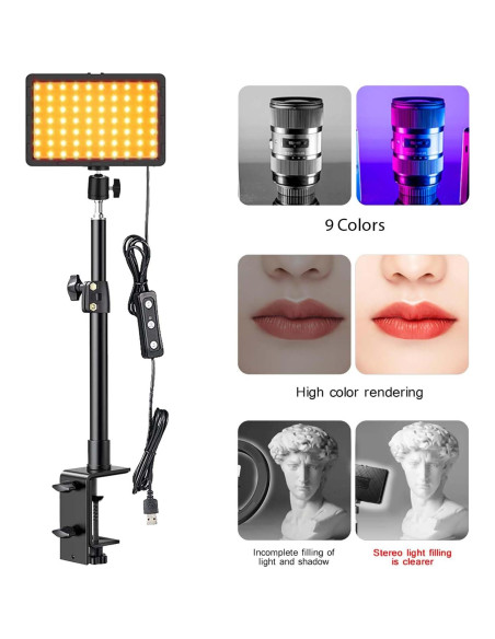 Luz LED de Escritorio YouPro PB004 con 9 Filtros de Color