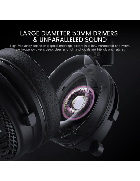 Auriculares Gaming Inalámbricos EKSA E900Pro 50mm 7.1 Surround Auriculares Gaming Inalámbricos EKSA E900Pro 50mm 7.1 Surround
