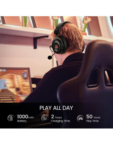 Auriculares Gaming Inalámbricos EKSA E900Pro 50mm 7.1 Surround