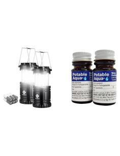 Paquete 2 Linternas LED Etekcity + 100 Tabletas Purificación Agua