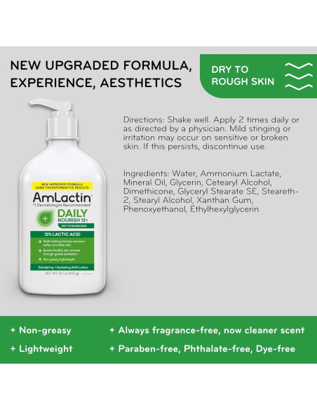 AmLactin Loción Corporal Hidratante 12% Ácido Láctico 397ml