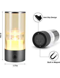 Linterna de Camping Recargable Qinzhuo Mini Gris Oscuro 2