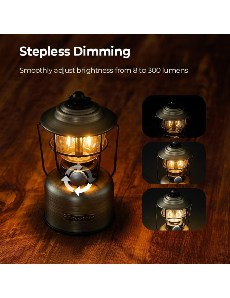 Linterna de Camping BougeRV VL01 Vintage Recargable IPX5