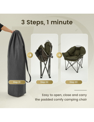 Silla de Camping Acolchada Outdoor Living SUNTIME - 2 Paquete