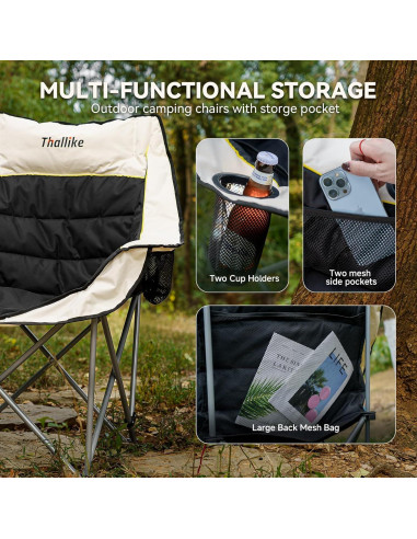 Silla de Camping Plegable Thallike Alta Resistencia 181Kg