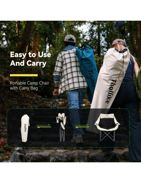 Silla de Camping Plegable Thallike Alta Resistencia 181Kg