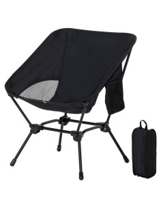 Silla de Camping Plegable TlaroRiz 600D Oxford Negra 120kg