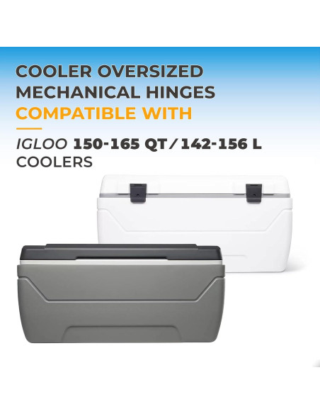 Bisagras Mecánicas Sobredimensionadas Pokin para Neveras Igloo 150-165 QT