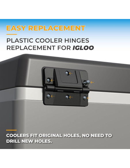 Bisagras Mecánicas Sobredimensionadas Pokin para Neveras Igloo 150-165 QT