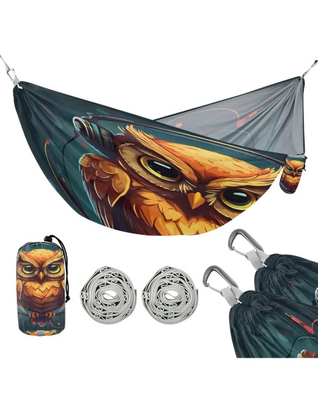 Hamaca de Camping Takiito 150 kg Ligera y Portátil 289.6x138 cm Hamaca de Camping Takiito 150 kg Ligera y Portátil 289.6x138 cm