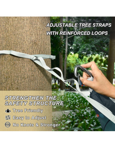 Hamaca de Camping Takiito 150 kg Ligera y Portátil 289.6x138 cm