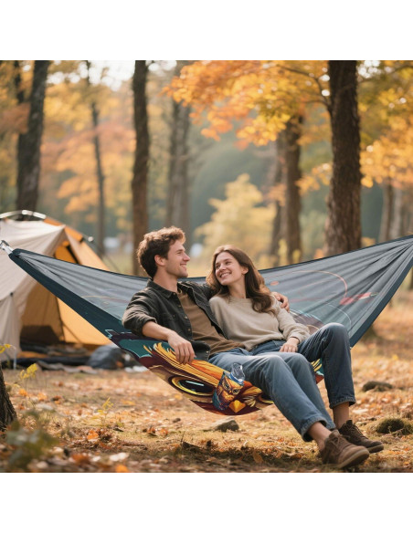 Hamaca de Camping Takiito 150 kg Ligera y Portátil 289.6x138 cm Hamaca de Camping Takiito 150 kg Ligera y Portátil 289.6x138 cm