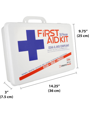 Kit de Primeros Auxilios Urgent First Aid Clase B ANSI 2021, 50 Personas, 209 Piezas