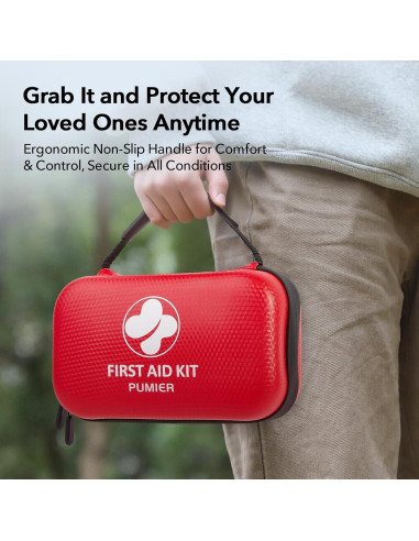 Kit de Primeros Auxilios PUMIER 350 Piezas Impermeable Rojo