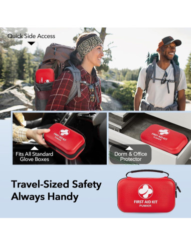 Kit de Primeros Auxilios PUMIER 350 Piezas Impermeable Rojo