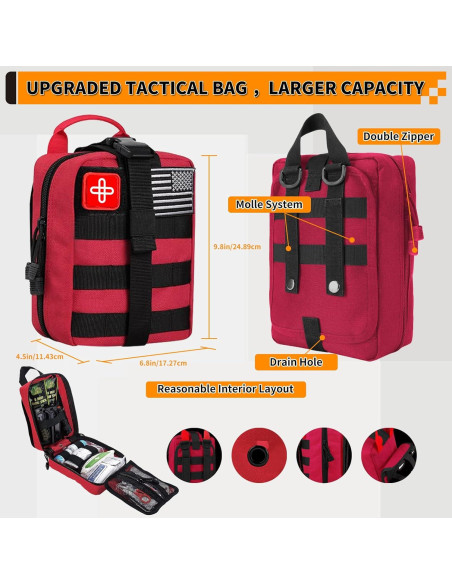 Kit de Supervivencia Uhoolly 252 Piezas con Primeros Auxilios