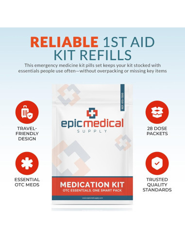 Kit de Reabastecimiento de Medicamentos Epic Medical Supply - 28 Paquetes
