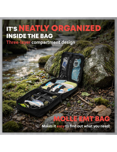 Kit de Primeros Auxilios VLITEPRO 242 Piezas con Bolsa Molle