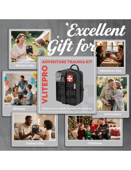 Kit de Primeros Auxilios VLITEPRO 242 Piezas con Bolsa Molle