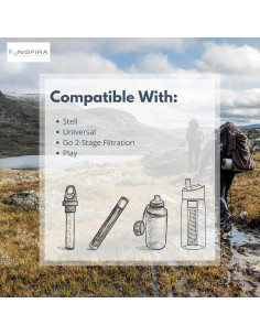 Filtro de Agua de Carbono Nispira para Botellas Lifestraw - 8 Unidades 2