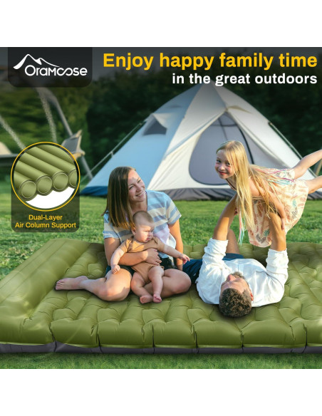 Colchón Inflable Doble Oramoose 15 cm con Almohada y Bomba