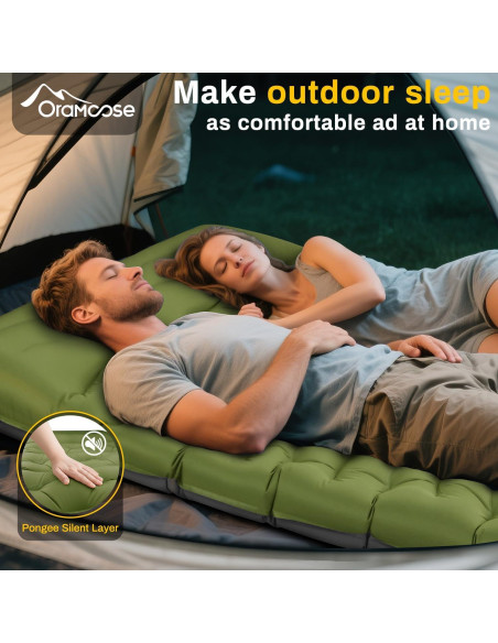 Colchón Inflable Doble Oramoose 15 cm con Almohada y Bomba